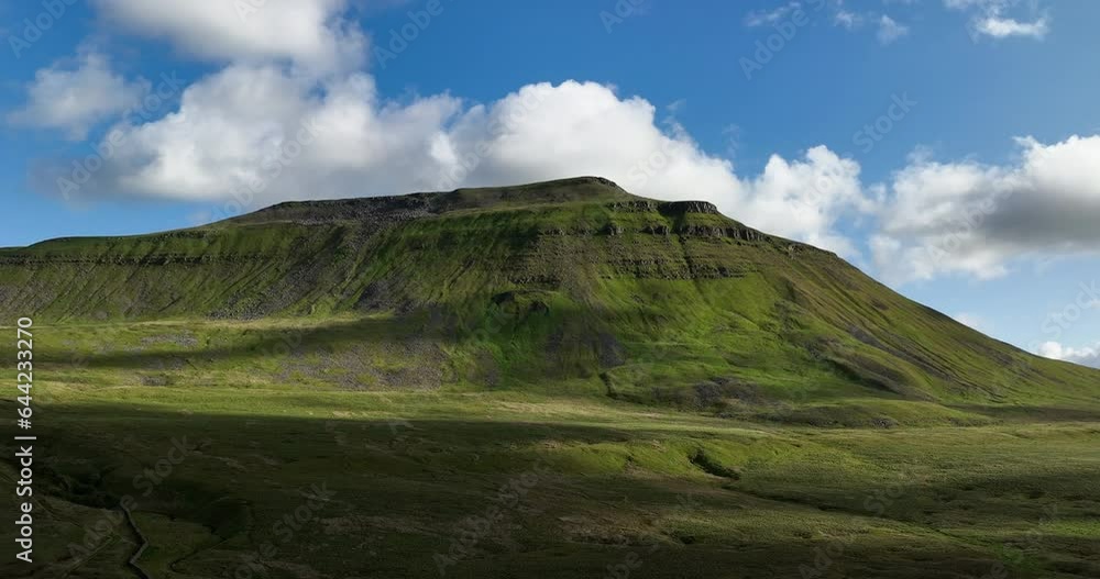Aerial shot of Ingleborough in north Yorkshire Aerial shot of Ingleborough in north Yorkshire