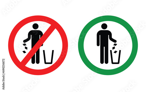 classic do not litter logo sign set