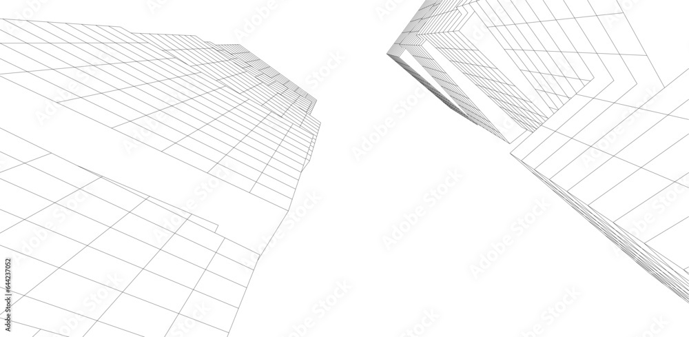 Abstract architectural background vector 3d illustration Abstract architectural background vector 3d illustration