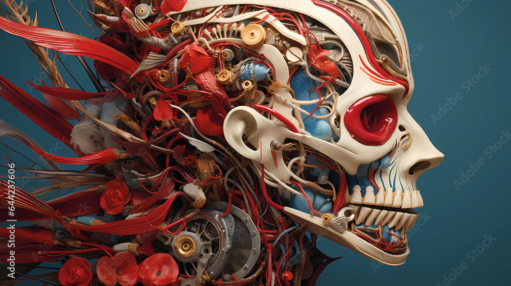 Fototapeta premium Artificial intelligence robot becomes more human