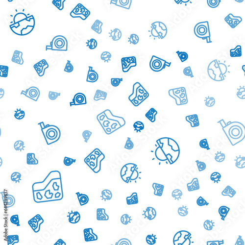 Set line Ground, Earth core structure crust and Roulette construction on seamless pattern. Vector