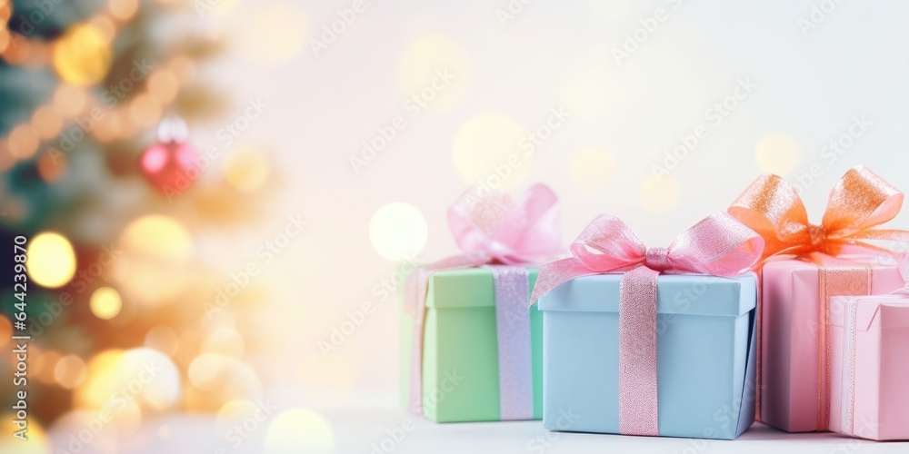 Merry Christmas and Happy new year. Festive background with gift boxes. Christmas gift box Merry Christmas and Happy new year. Festive background with gift boxes. Christmas gift box