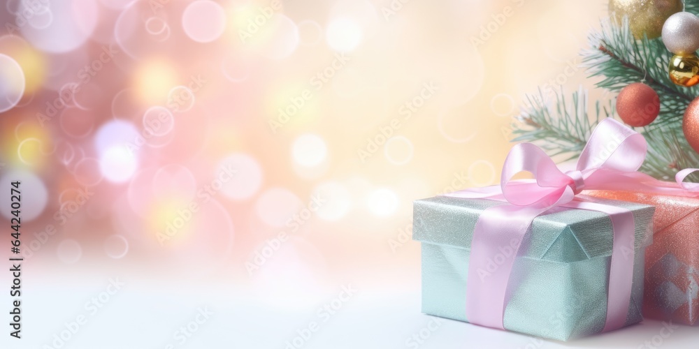Merry Christmas and Happy new year. Festive background with gift boxes. Christmas gift box Merry Christmas and Happy new year. Festive background with gift boxes. Christmas gift box