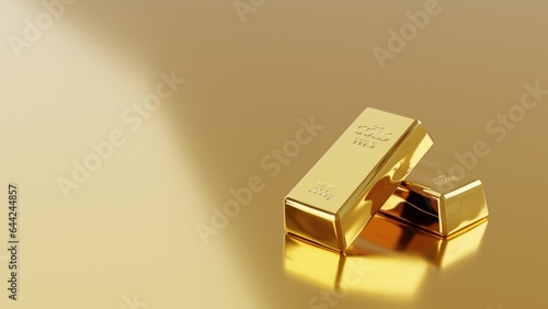 Photos stack of gold bars ingot showing, showing wealth and richness