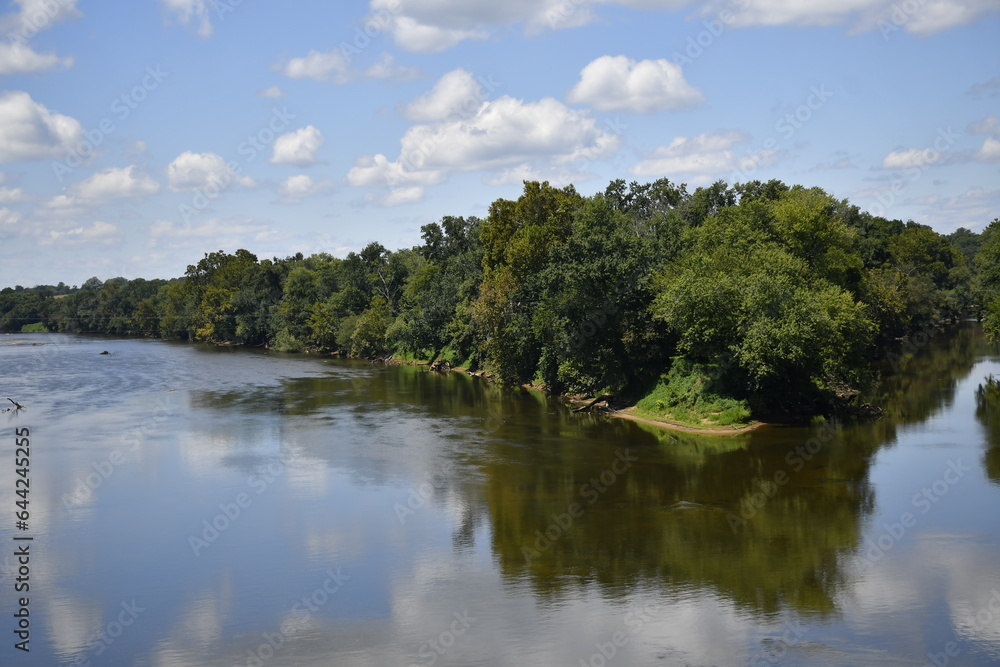 Point of Fork, where Rivanna river meets the mighty James River, Columbia, Virginia