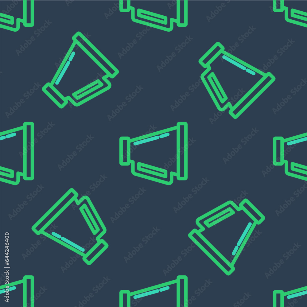 Line Megaphone icon isolated seamless pattern on blue background. Speaker sign. Vector Line Megaphone icon isolated seamless pattern on blue background. Speaker sign. Vector