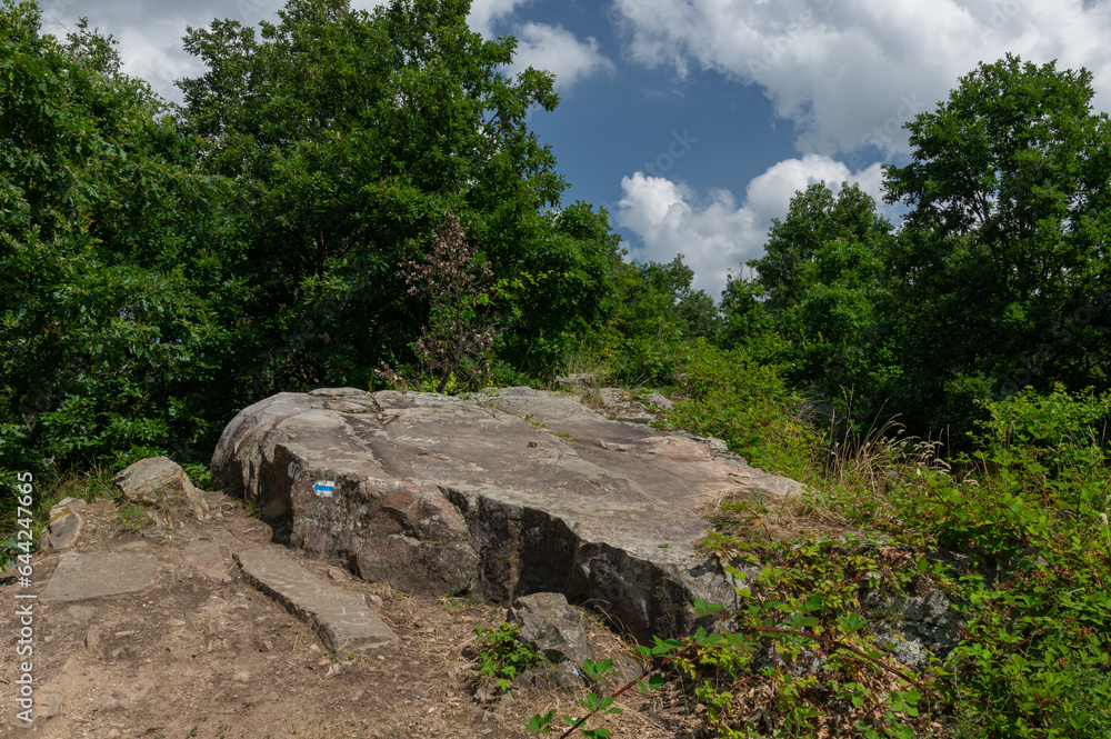 Sea of stones from Szentbekkalla Hungary, nature monument in Balaton Highlands National Park