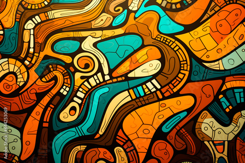 Abstract background  with beautiful colors and patterns reminiscent of Africa