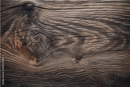 texture of old dark cracked wood with knots