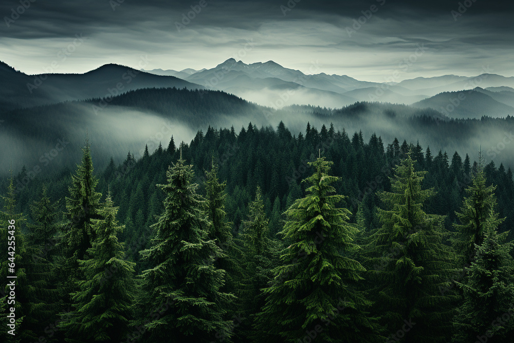 green wild forest landscape,walpaper and background