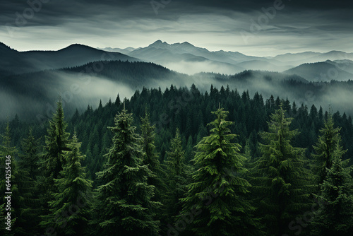 green wild forest landscape walpaper and background