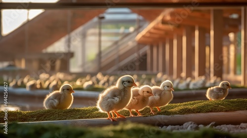 Photo of chicks on a farm