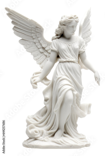 White plaster angel figurine miniature.