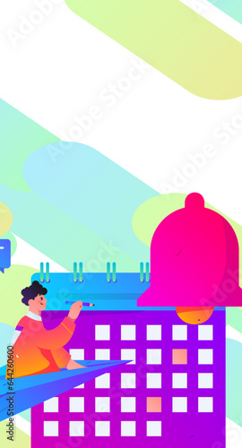 Business People Flat Vector Concept Operation Hand Drawn Illustration 