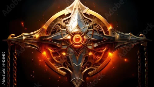 Atop the shoulders of the Revenant two circular symbols of diamond glowed with light. Laced with intricate gold inlay the symbols had a mysterious power a sign of its paladin