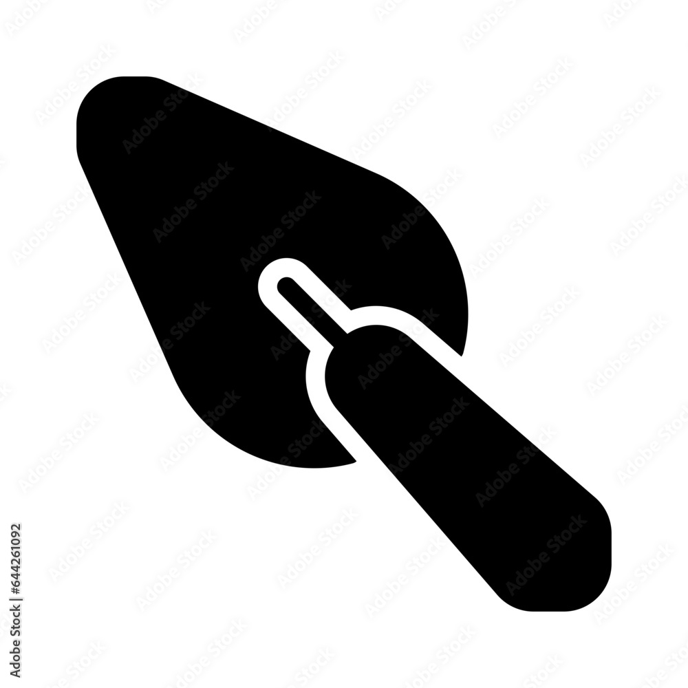 trowel icon, glyph icon style trowel icon, glyph icon style
