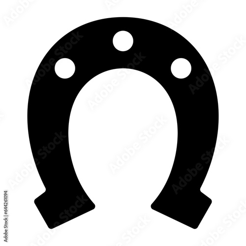 horseshoe icon, glyph icon style