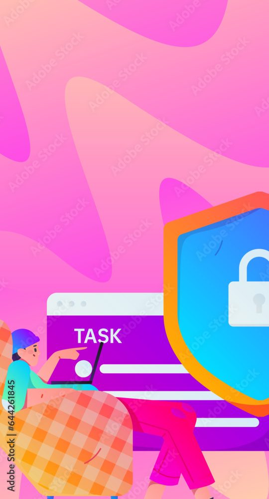 Obraz premium Business People Flat Vector Concept Operation Hand Drawn Illustration