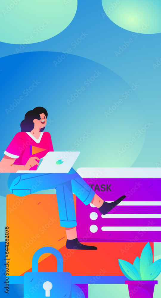 Business People Flat Vector Concept Operation Hand Drawn Illustration Business People Flat Vector Concept Operation Hand Drawn Illustration