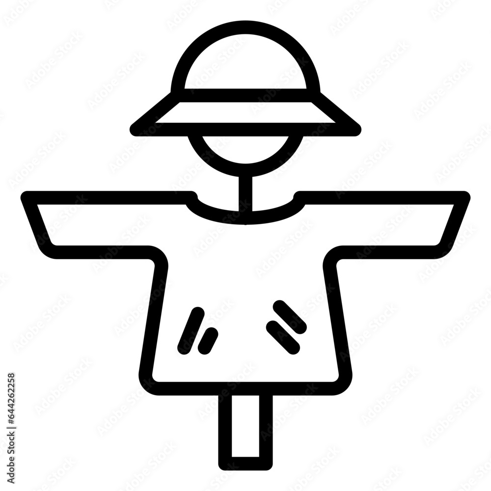 scarecrow icon, line icon style scarecrow icon, line icon style
