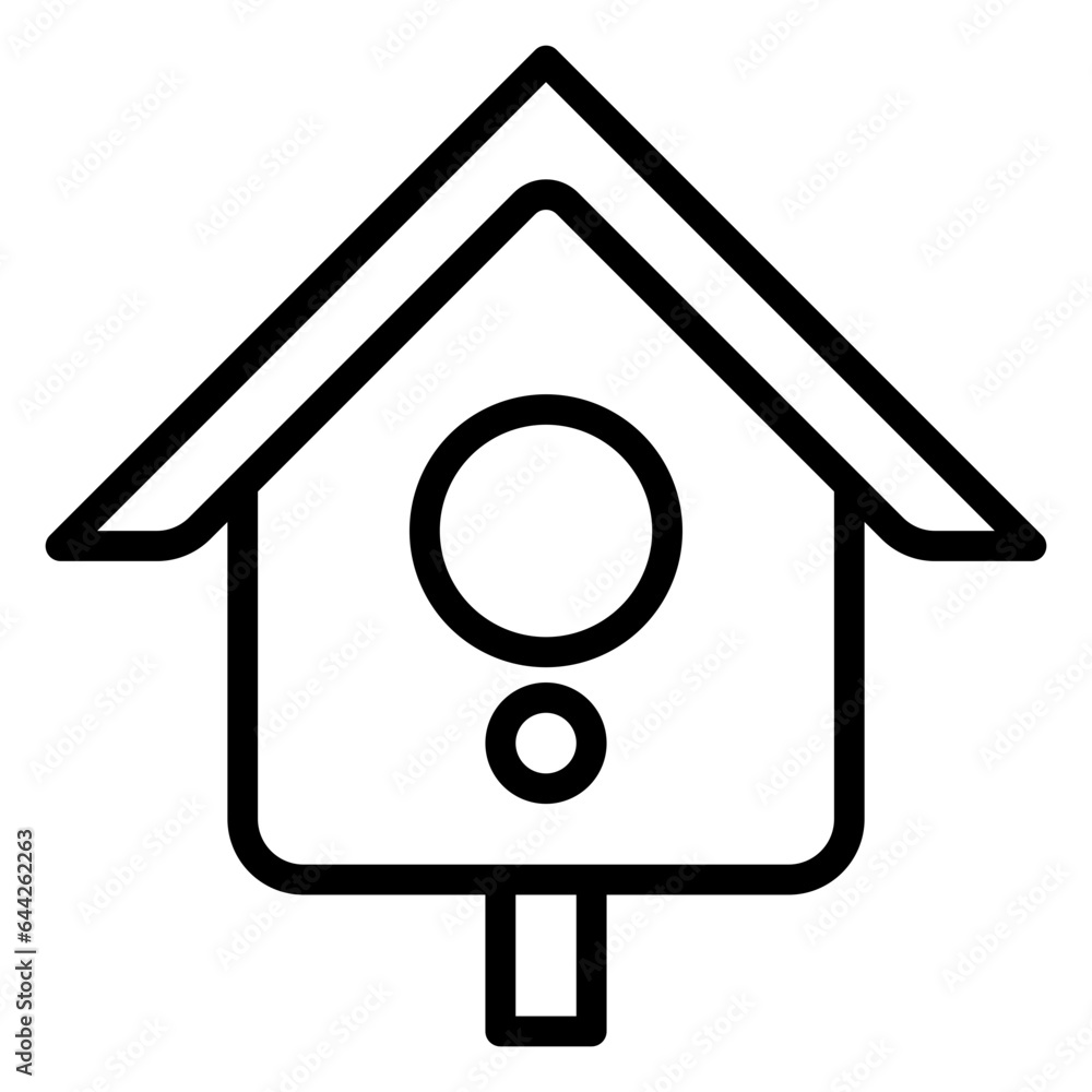 bird house icon, line icon style bird house icon, line icon style