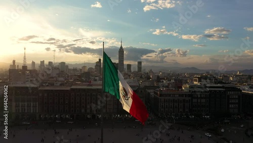 mexican flag mexico city photo