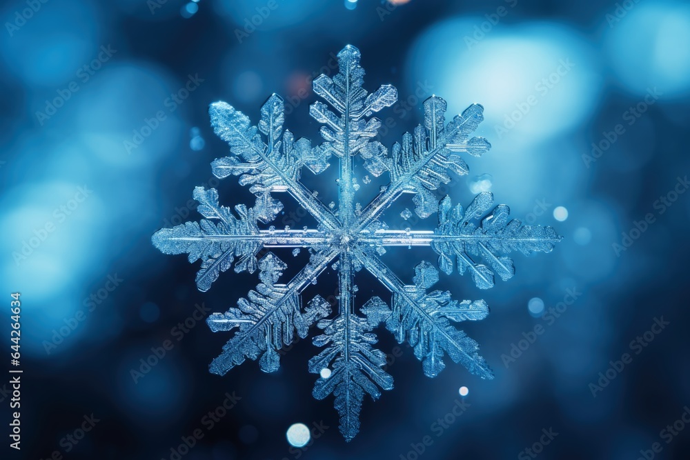 Close up of a beautiful snowflake. Close up of a beautiful snowflake.