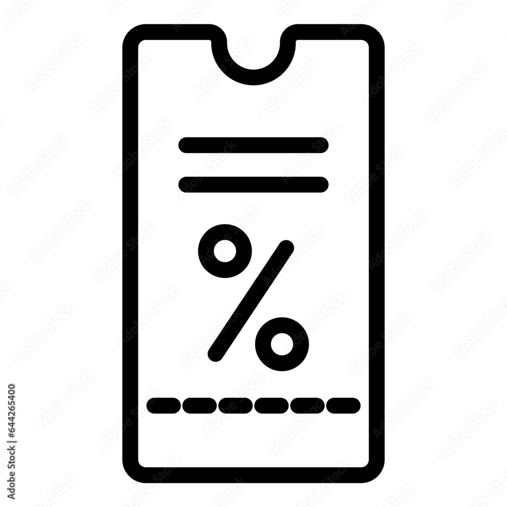 coupon icon line style vector coupon icon line style vector