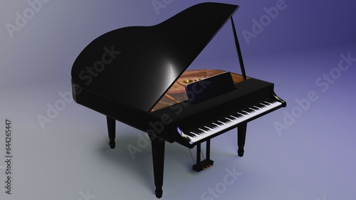 Piano Render 3d.