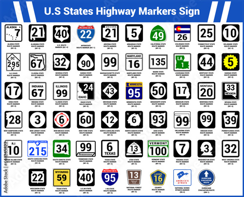 States Highway Markers Guide Signs , US ROAD SYMBOL SIGN MUTCD