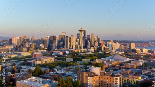Downtown Seattle, Washington at dusk