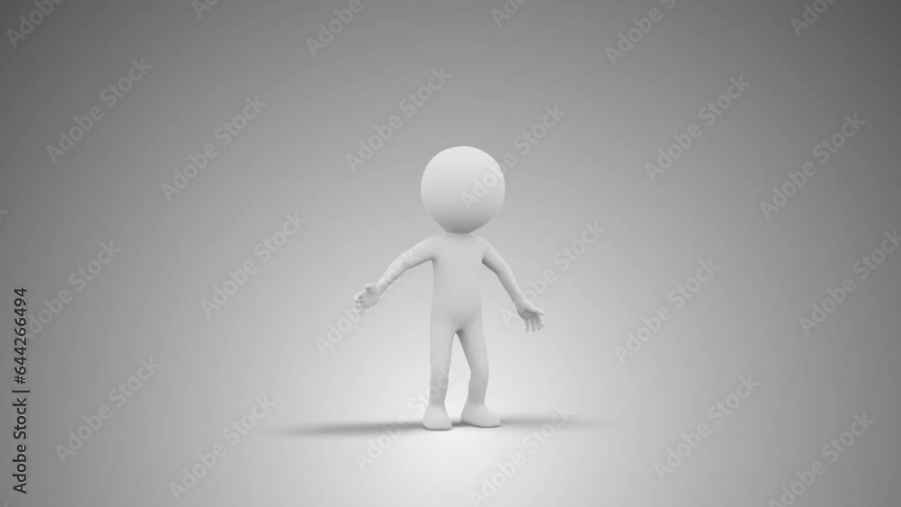 3D Man Jumping Up Happily Of Success in a Loop 3D Man Jumping Up Happily Of Success in a Loop