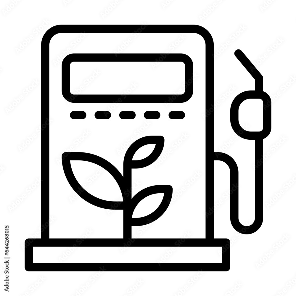 Biofuel icon, line icon style Biofuel icon, line icon style