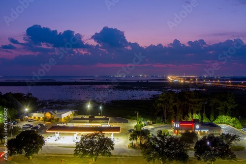 Sunset on Mobile Bay in Daphne, Alabama photo