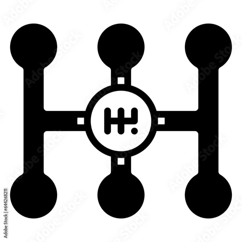 transmission icon, glyph icon style