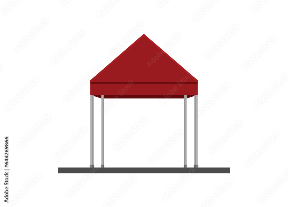 Red stall tent. Simple flat illustration Red stall tent. Simple flat illustration
