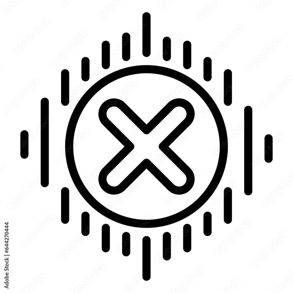 Obraz premium Mute icon, line icon style