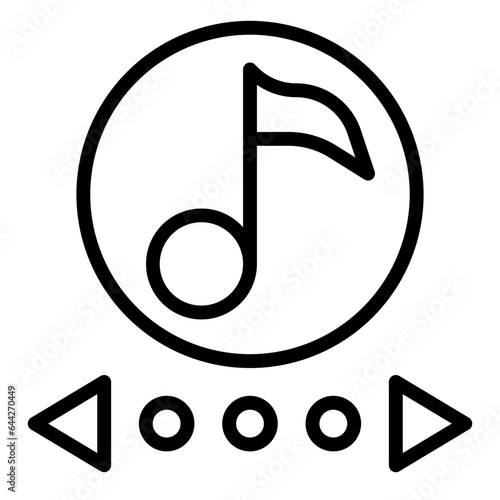 Playlist icon, line icon style