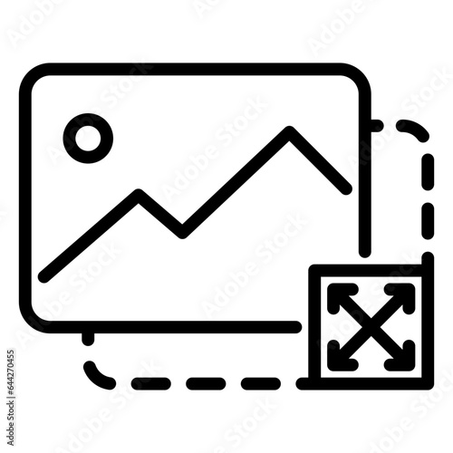 move image icon, line icon style