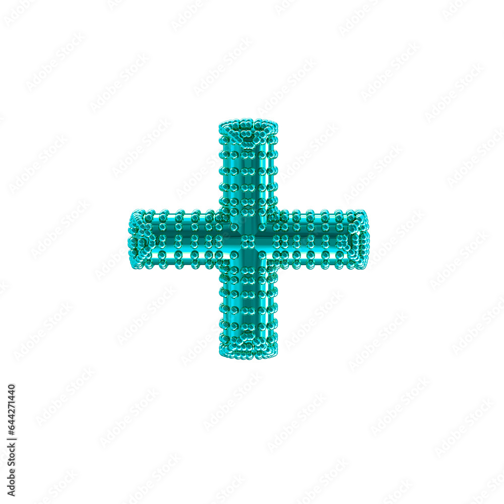 Obraz premium Small spheres on the turquoise symbol