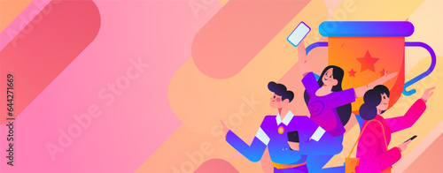 Festive Shopping E-Commerce Online Shopping People Flat Vector Concept Operation Hand Drawn Illustration
