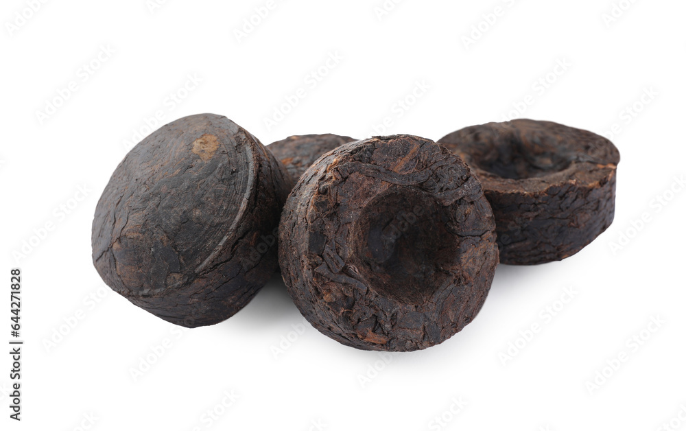 Cake shaped traditional Chinese pu-erh tea isolated on white Cake shaped traditional Chinese pu-erh tea isolated on white