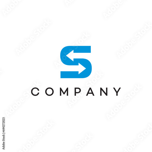 Financial investment funds S letter aero typography Logo design, brand identity, business logo, editable vector