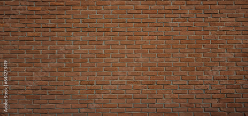 Color brick wall as background, banner design