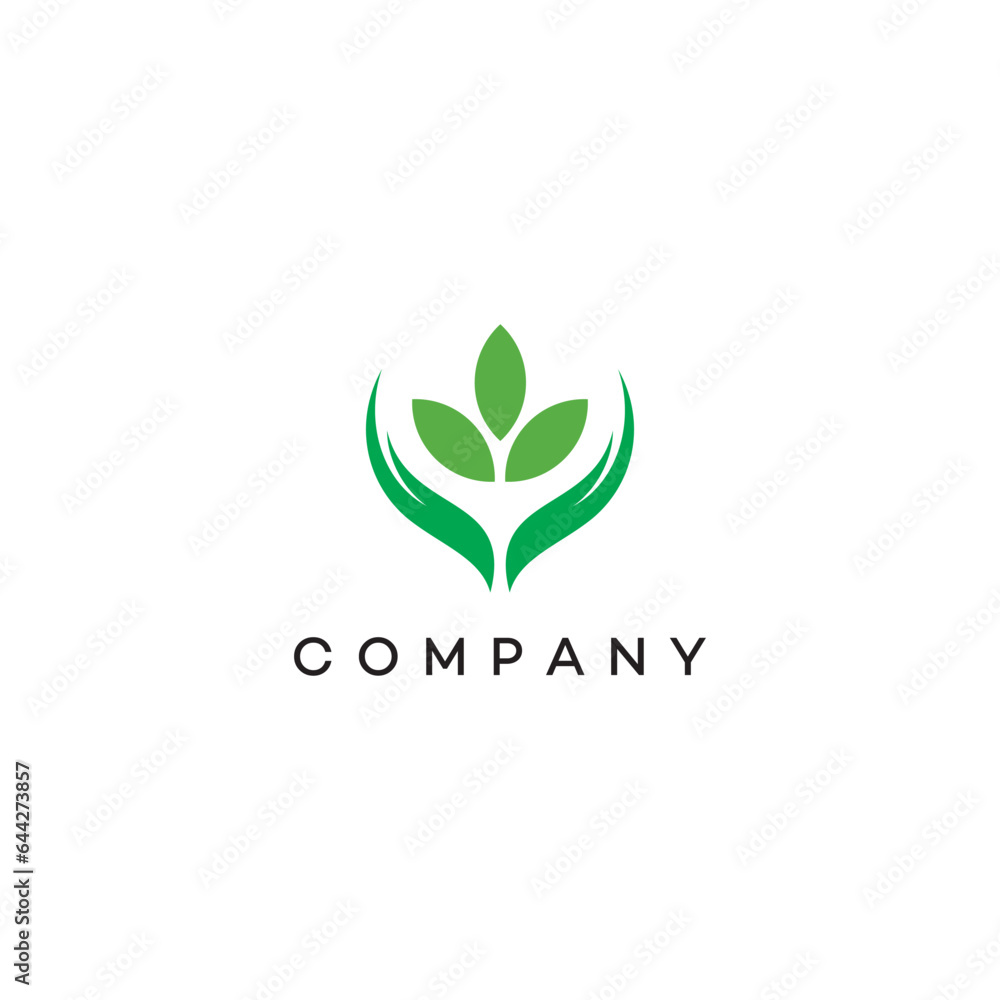 Hands leaf plat landscaping organic herbal earth green eco care medial health Logo design, brand identity, business logo, editable vector Hands leaf plat landscaping organic herbal earth green eco care medial health Logo design, brand identity, business logo, editable vector