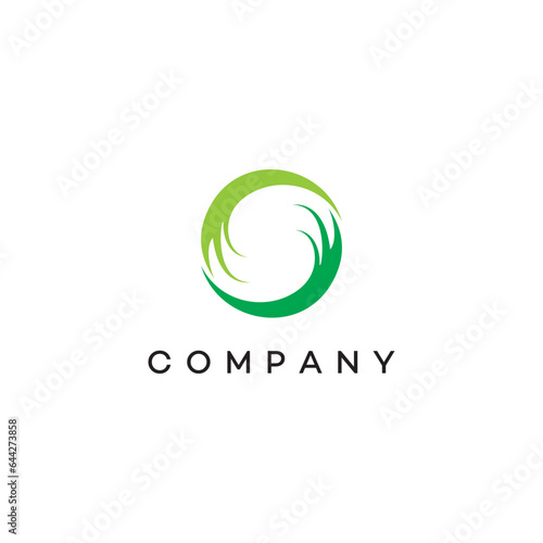 Earth green eco care medial health Logo design, brand identity, business logo, editable vector