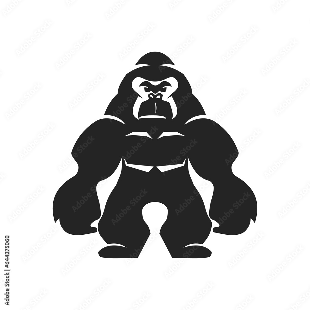 Fototapeta premium Gorilla Logo template Isolated. Brand Identity. Icon Abstract Vector graphic