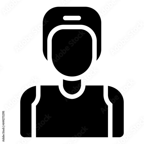  Boxing, Player, Avatar, Boxer, Fight, Gloves, Sports Icon, Glyph style icon vector illustration, Suitable for website, mobile app, print, presentation, infographic and any other project.