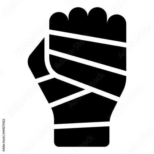  hand, Bandage, Boxing, Fist, Glove, Protective, Sport, Tool Icon, Glyph style icon vector illustration, Suitable for website, mobile app, print, presentation, infographic and any other project.