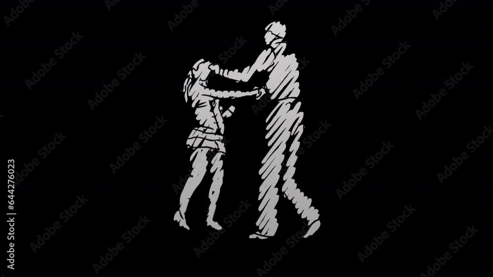 Hand drawn Salsa Dancing man and woman on a transparent (alpha) background Hand drawn Salsa Dancing man and woman on a transparent (alpha) background